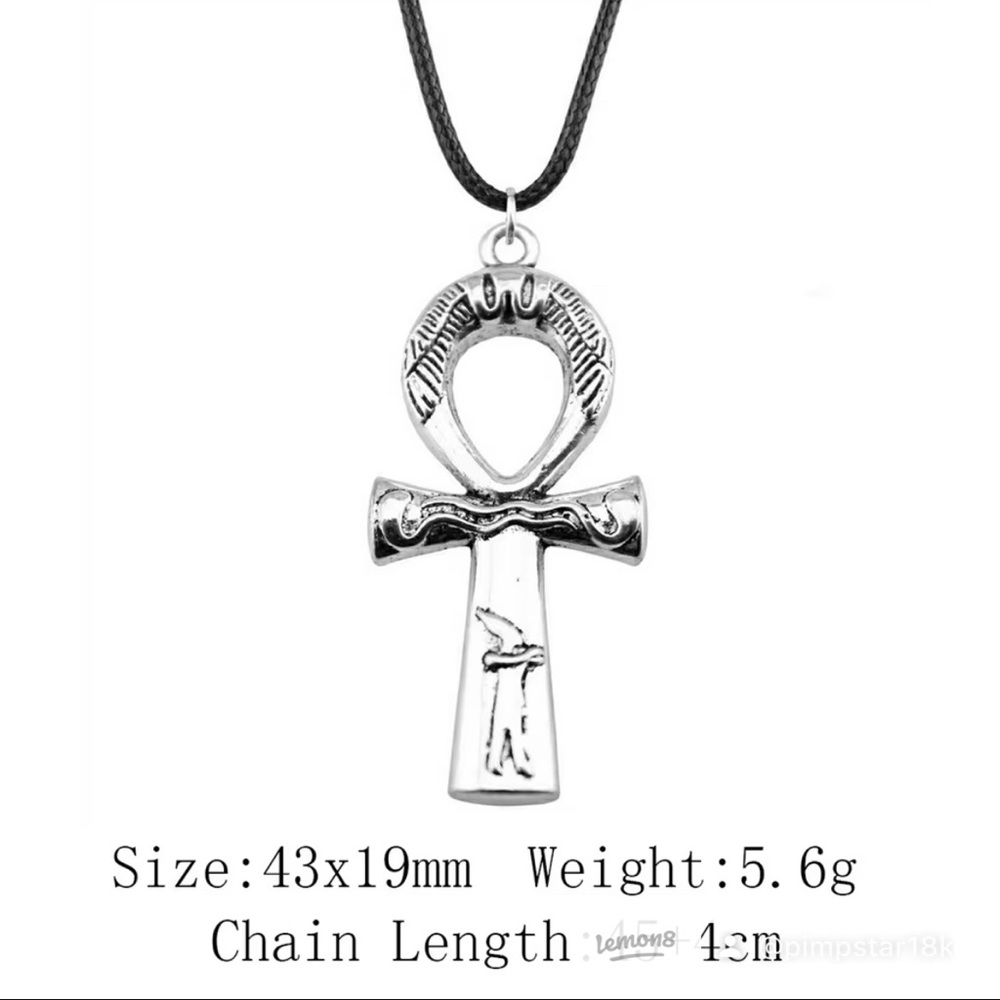 Silver Ankh Pendant Necklace